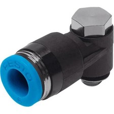 2Pc FESTO CORPORATION QSLV-M5-6 Push-in 90 deg Connector, 1 Port M5 Thread