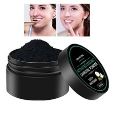 Charcoal Toothpaste Powder Coconut Teeth Whitener With Bamboo Toothbrush 30g