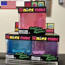 New Schylling NeeDoh Nice Cube Blue 2.25" Sensory Squeeze Toy