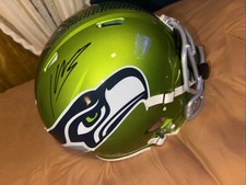 Super Bowl MVP ,Kenneth Walker III Full Sized Authentic Speed Helmet Signed