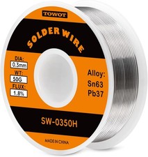 TOWOT 63-37 High Purity Tin Lead Rosin Core Solder Wire for Electrical Soldering