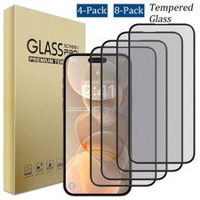 For Apple iPhone 15 Pro Max 15 Plus Full Cover Tempered Glass Screen Protector