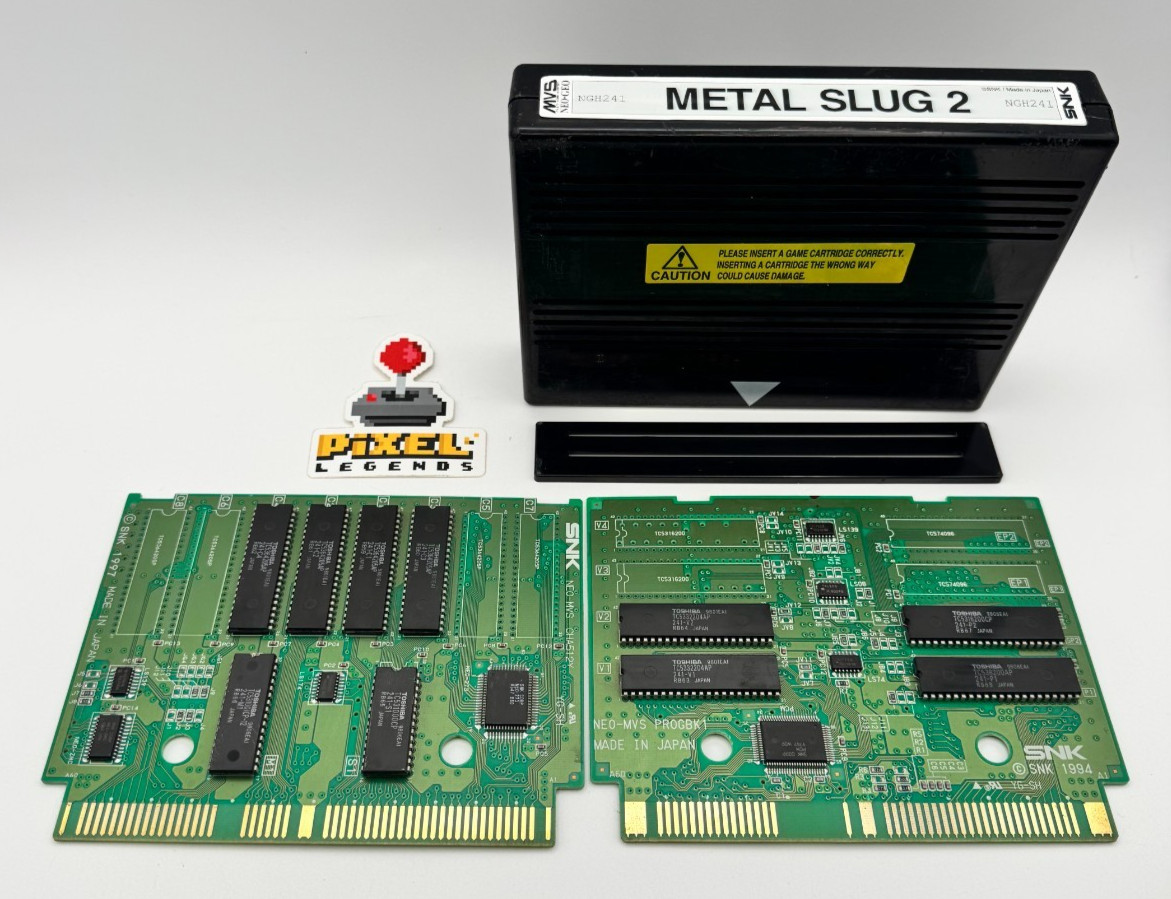 US Seller - Metal Slug 2 SNK Cartridge Neo Geo MVS -Relabeled - Tested & working