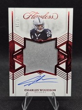 2025 Panini Flawless Charles Woodson Star Swatch Signature On Card Auto Ruby /15