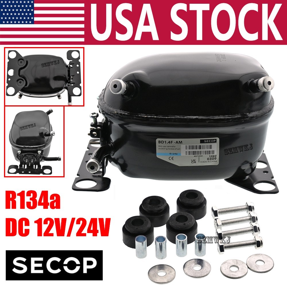 SECOP Refrigerator DC 12V 24V BD1.4F R134a Micro Compressor for Portable Cooling