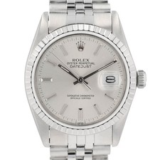 Rolex Datejust 16030 Stainless Steel Silver Index Engine Turned Jubilee Watch