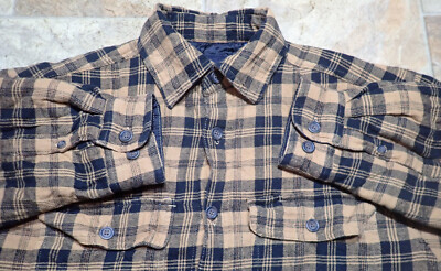 Vintage Puritan Flannel Shirt Jacket Mens Small Plaid Quilt Lined Shacket |  eBay