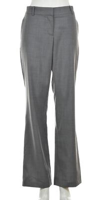 J Crew Factory City Fit Womens Pants Size Gray Solid Flare Dress Slacks  Wool