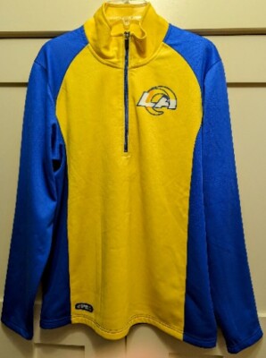 NFL Combine Authentic LA Rams adult Medium long sleeve 1/4 Zip Pullover  Shirt