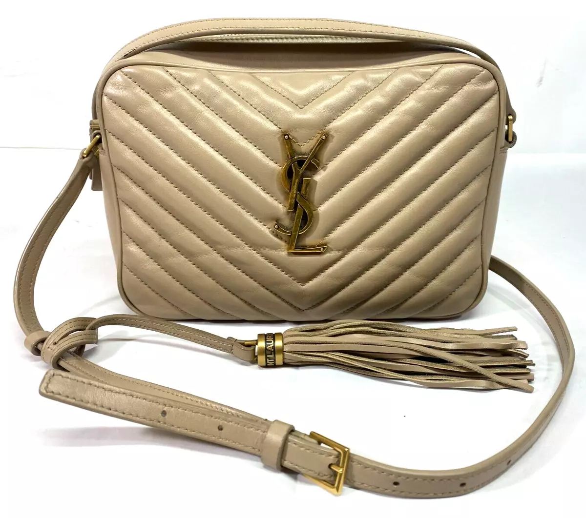 YSL Yves Saint Laurent Lou Matelass Leather Tassel Bag Crossbody