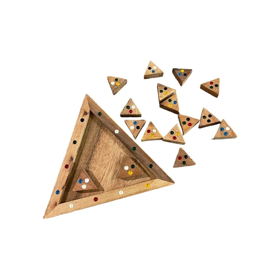 The Bermuda Triangle Domino Pyramid: STEM 3D Brain Teaser Wooden Puzzle - Image 3 of 4