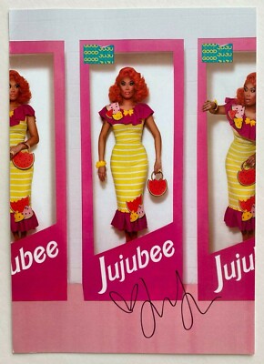 JUJUBEE * HANDSIGNIERTER FOTODRUCK #1 * BN&M * DRAG RACE * AIRLINE INTHYRATH