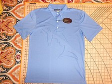 MENS LARGE LIGHT BLUE LARGE GREG NORMAN LOGO POLO SHIRT - NWT