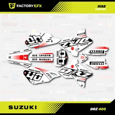 Wh Red Rise Racing Graphics Decal Kit fits Suzuki Drz400 Drz 400 Drz400sm 400sm