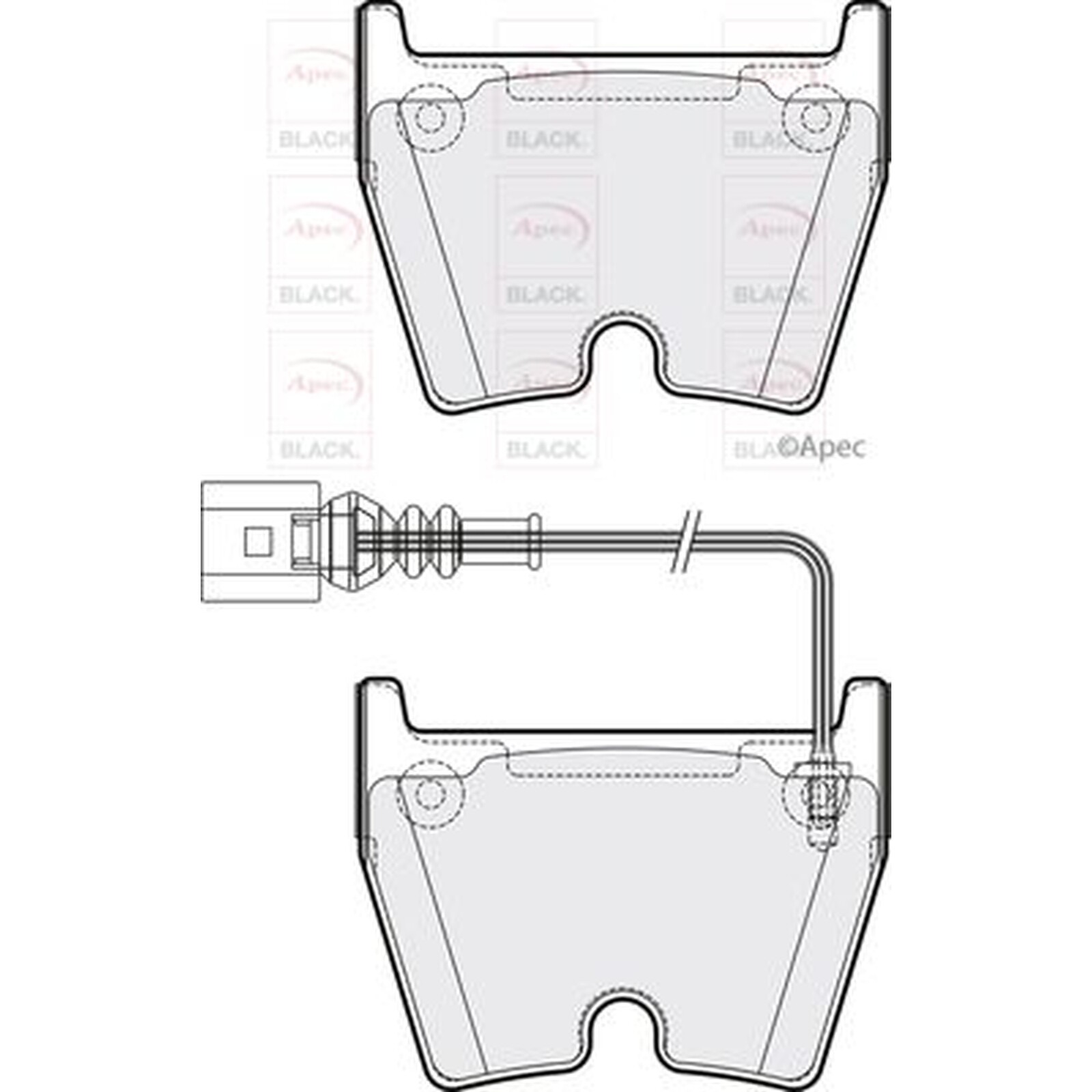 Apec Black Brake Pads Front PAD2121B - Improved longevity and performance