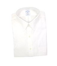 Brooks Brothers Regular Non-Iron All Cotton15.5-32/33 Forward Point Collar White