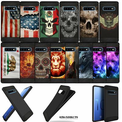 For [Galaxy S10+ S10 Plus] Slim Fitted Carbon Fiber TPU Case with Design  Matte