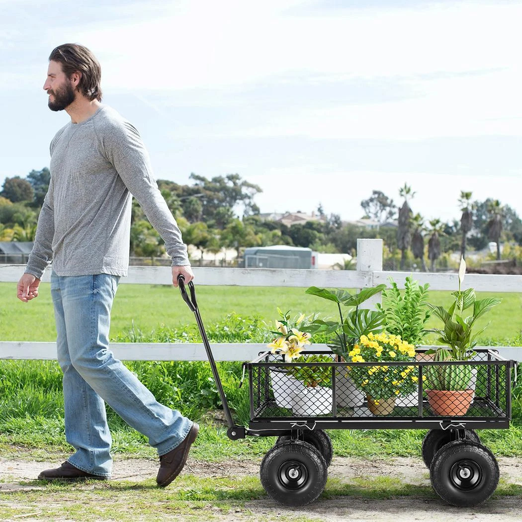 Steel mesh garden cart deals