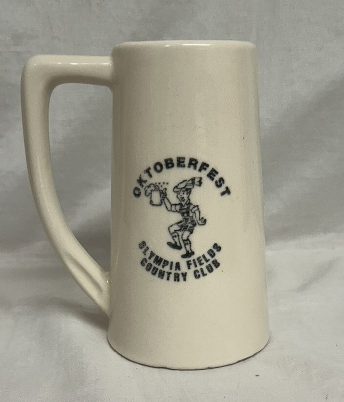 Olympia Fields Country Club Vintage Western Stoneware Mug Oktoberfest Nice!