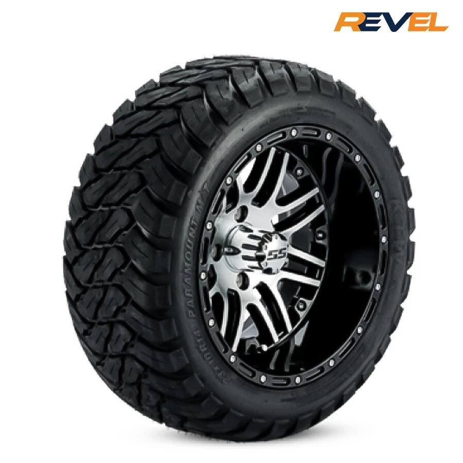14" Megastar Wheels Mounted on 23x10R14 Tires,  Single Golf Cart Wheel & Tire Foto 2 de 2