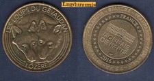 MDP 2016 Les Loups Du Gévaudan Lozère Jeton Touristique Monnaie de Paris