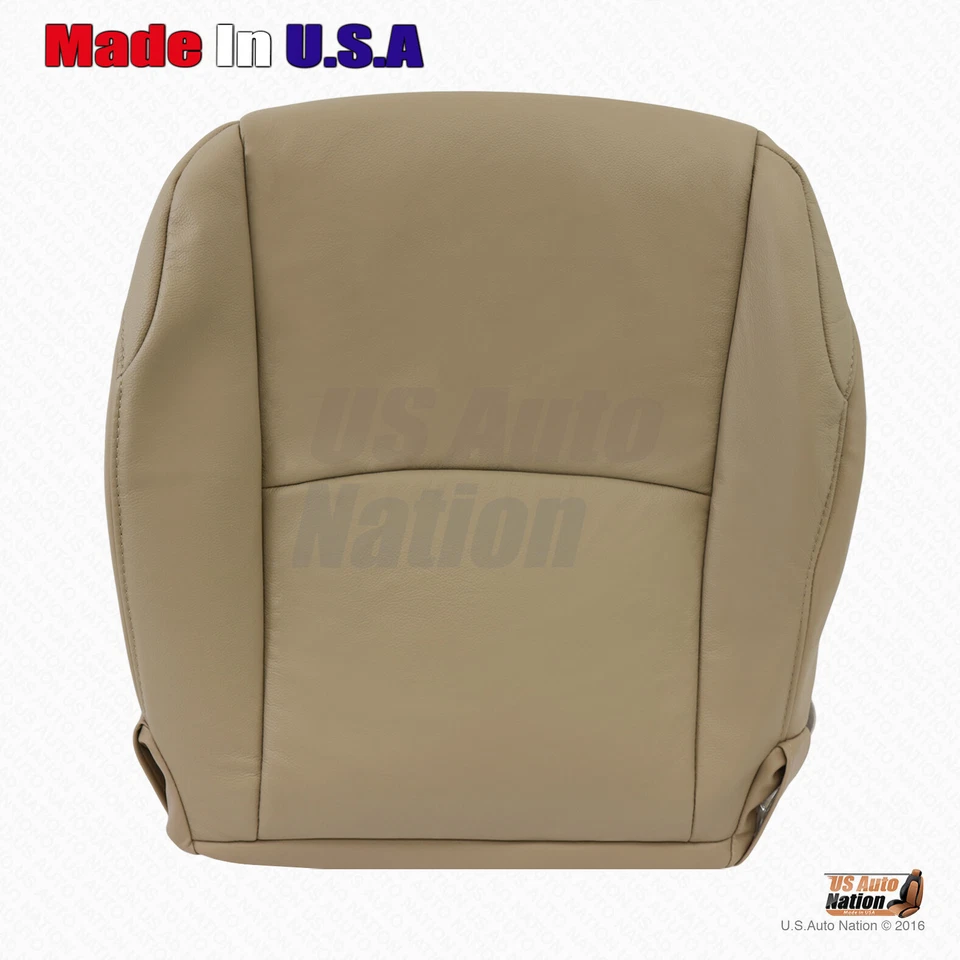 Fits 2015 - 2019 Toyota 4Runner Driver Bottom Leather Replacement Seat Cover Tan - Image 2 of 4