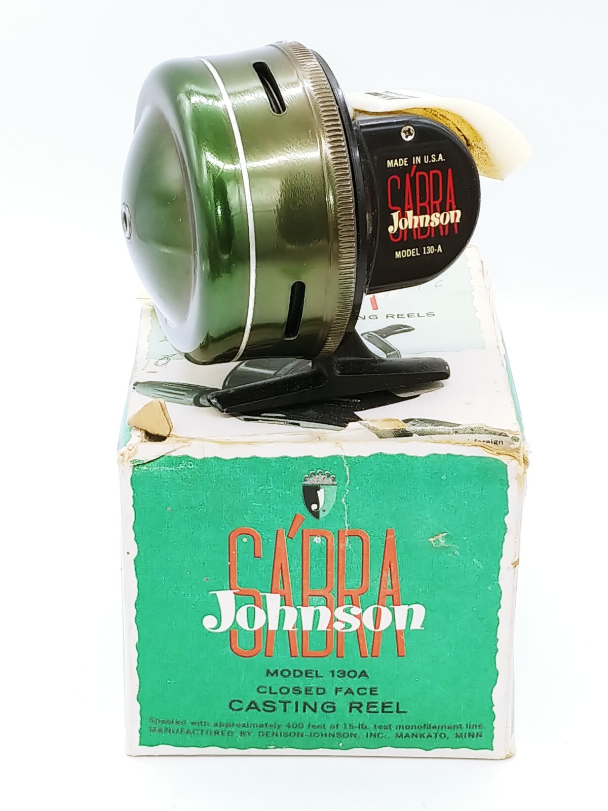 Vintage Johnson Sabra Model 130A Made In USA Classic Fishing Reel With