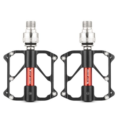 WEST BIKING Fahrrad Pedale Quick Release 3 Bearings Aluminium Fahrradpedale