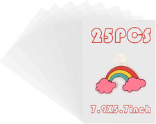 25-Pack Shrink Plastic Sheet,Shrink Film Sheets,Frosted Shrink Paper Sheet, Scho