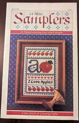14 Mini Samplers, Cross Stitch, Cross Quick Mini Booklet 8D-22-1484