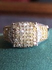 Natural Yellow Diamond Ring in Yellow Rhodium & Platinum over Sterling Silver,  — photo 1