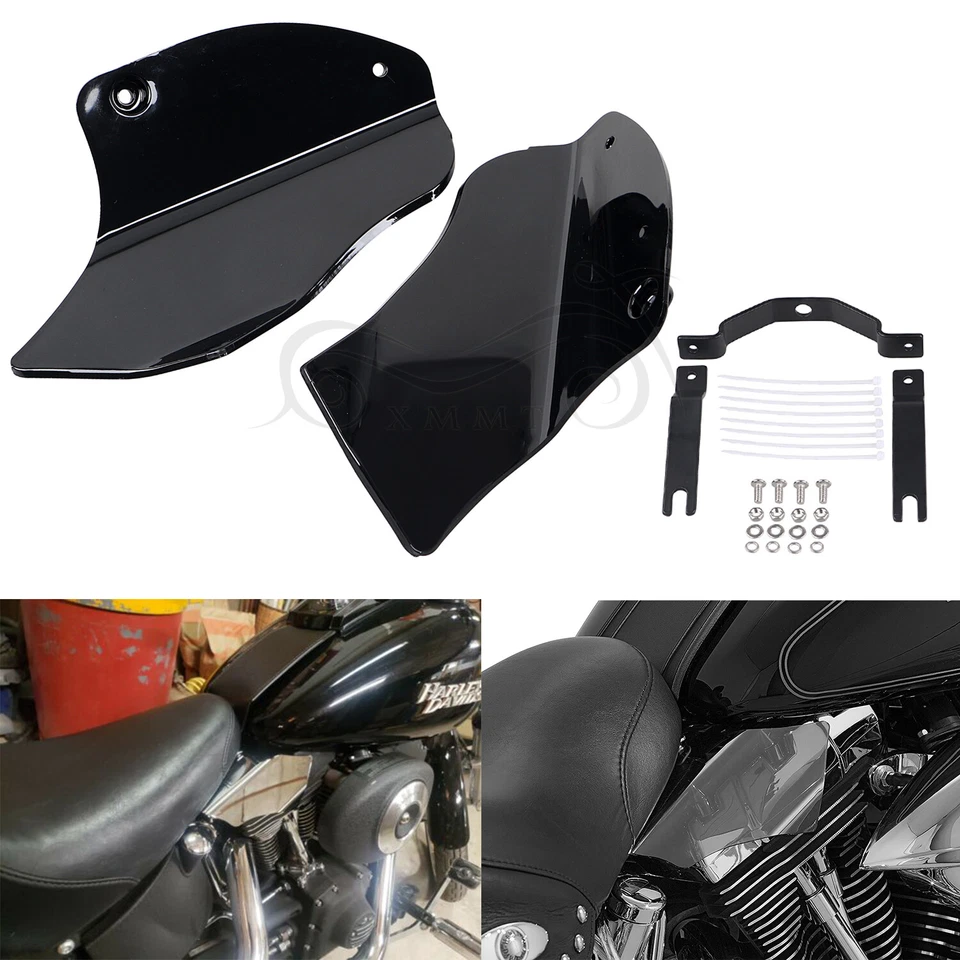 Deflectores de aire protector térmico para silla de montar para Harley Fat Boy Lo FLSTFB Heritage Softail Foto 3 de 4