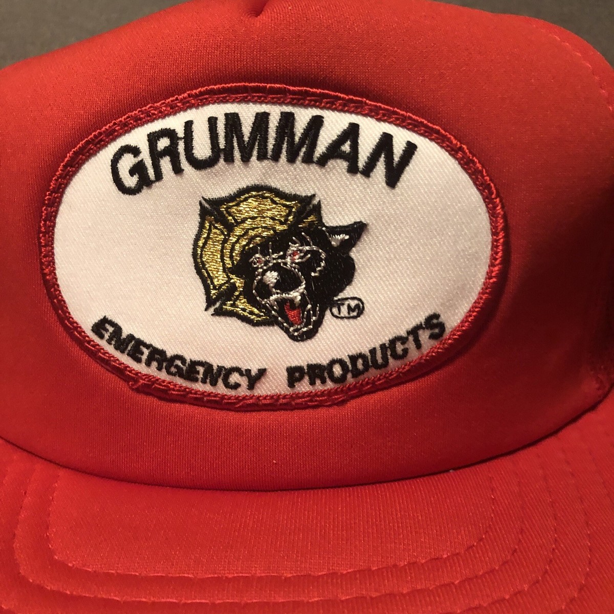 Grumman Emergency Products Vintage Truckers Foam SnapBack Mesh Hat NOS View 2