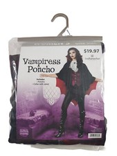 Vampiress Women's One Size Cape Cosplay Costume Nwt