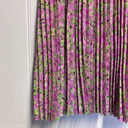 & Other Stories Pleated Skirt Size Small Pink Floral Midi Summer Holiday - Picture 9 of 12