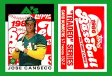 Jose Canseco 1986 RC Traded Box Style  "Custom Novelty Art Card" Display Only
