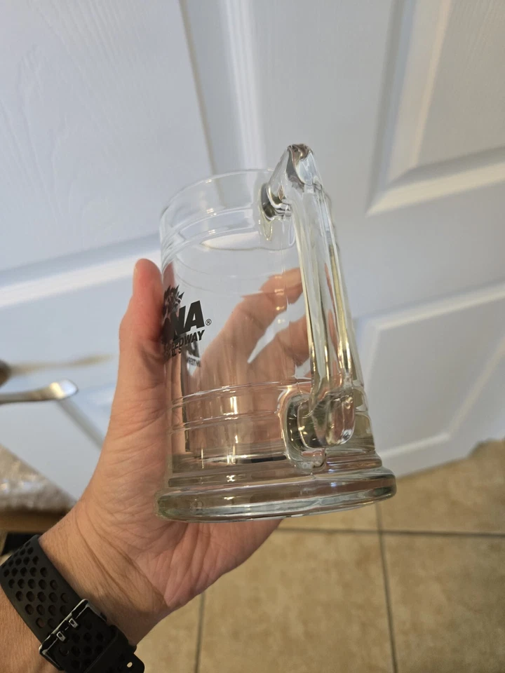 Glass Stein Mug DAYTONA International Speedway RACING Nascar Collectible 5.5" - Image 2 of 4