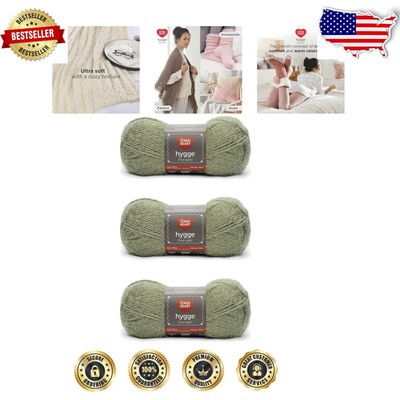 Soft Hygge Ivy Yarn - 3 Pack of 227g Bulky Acrylic-Nylon for Versatile Designs