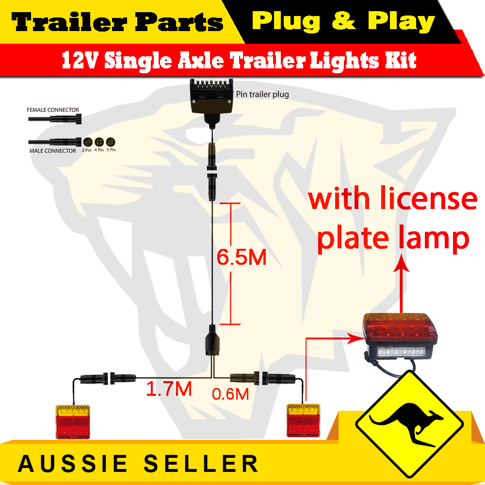 2 x 18 LED 6x4 8x5 BOX TRAILER Light Kit, Plug & Play, Water Proof