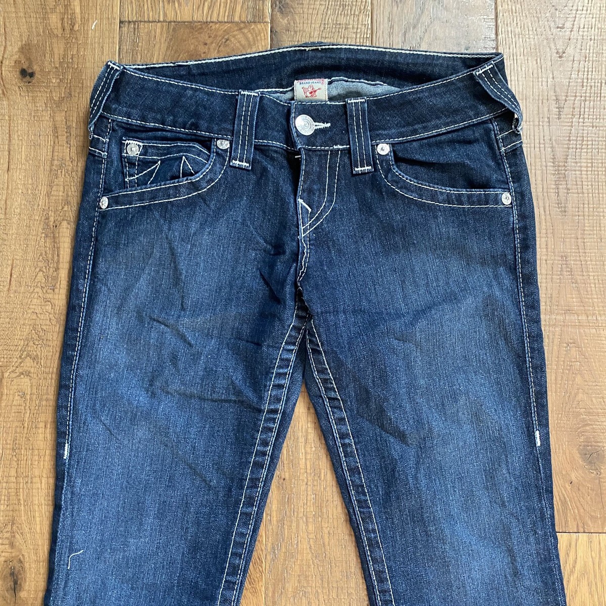 True Religion Jeans Straight Size 28 Blue Measures 29x33 | eBay