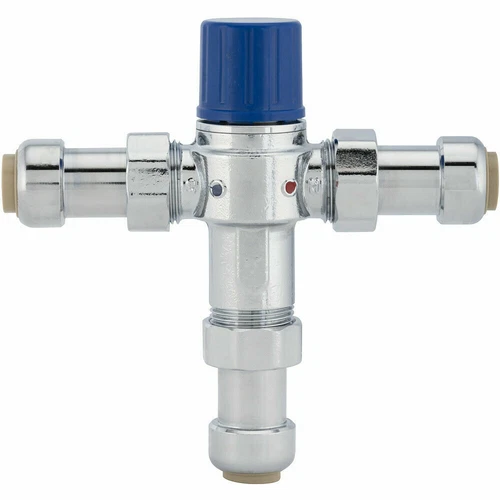 Jones Stephens C77469LF 3/4" PlumBite Push On Thermostatic Mixing Valve, Brass - Picture 1 of 2