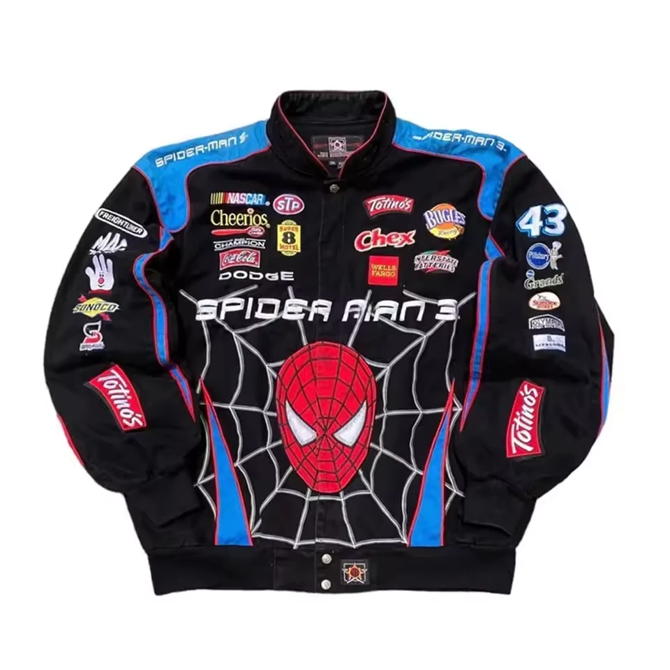 Винтажная куртка JH Designs Spider-Man 3 Bobby Lobonte Nascar с принтом - Изображение 2 из 4