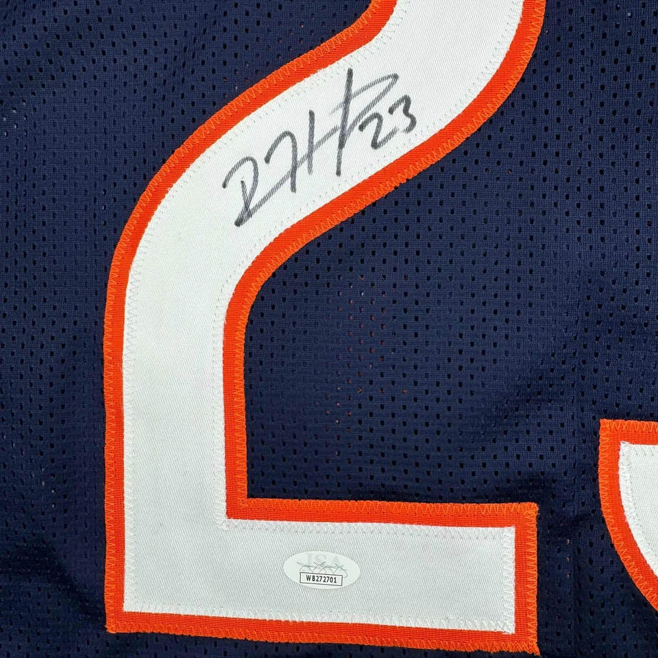 Autographed/Signed Devin Hester Chicago Blue Stat Football Jersey JSA COA - Image 3 of 4