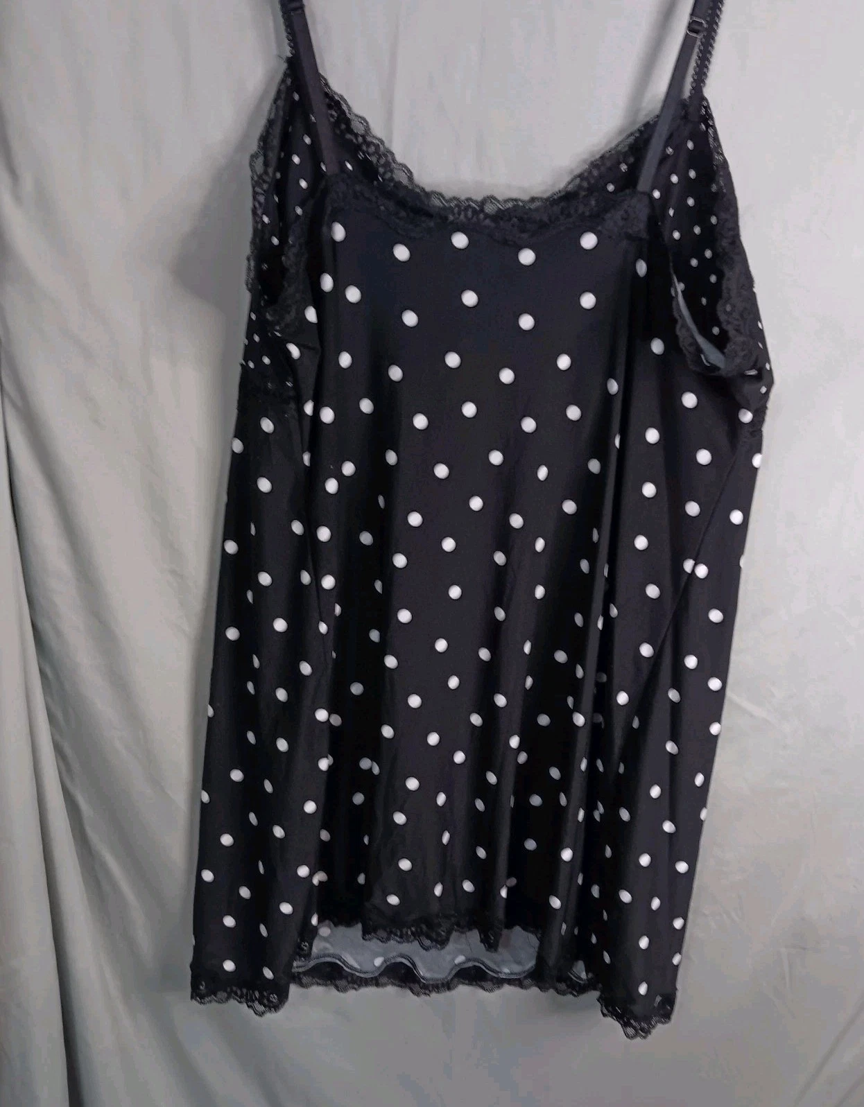 UNDERCOVER Secret Treasure 2X Abito Raso Slip Dress Pois Pizzo Bralette Imbottito Elasticizzato