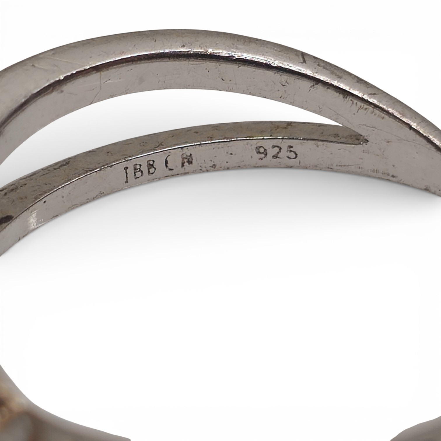 Sterling Silver 925 Large Clear Gem Split Shank R… - image 7