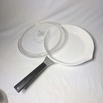 Vintage CorningWare Cookmates FP-10 Round Skillet Double Pour w/Lid B-4-CC 1970s