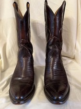 10 1/2B CLASSIC LUCCHESE MEN S BROWN LIZARD B...