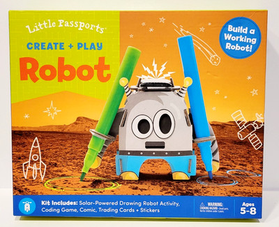 Little Passports Create & Play Robot Solar Drawing Robotics Kit NEW