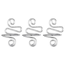 3Pcs Crochet Ring Adjustable Crochet Tension Handmade Yarn Ring Silver Tone
