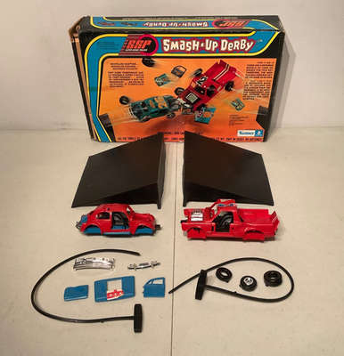 Vintage 1972 Kenner SSP Smash Up Derby Box w Toy Cars Tough Tom